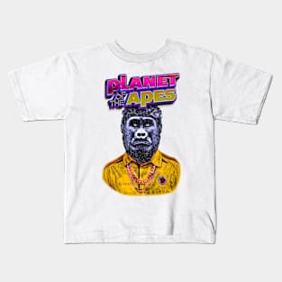 Planet Of The Apes - Engraving Style Kids T-Shirt